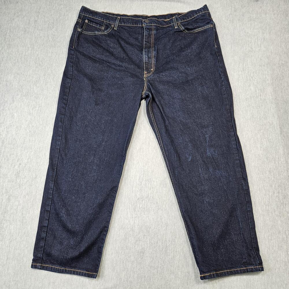 Levis 550 Jeans Mens 48x30 Blue Relaxed Fit Dark Wash Stretch Denim